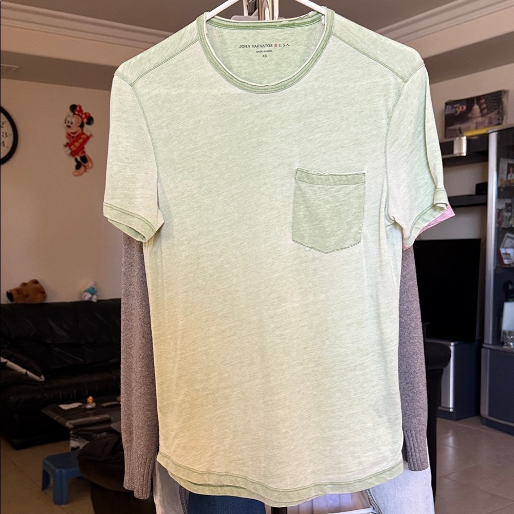 John Varvatos Light Green Short Sleeve Tee